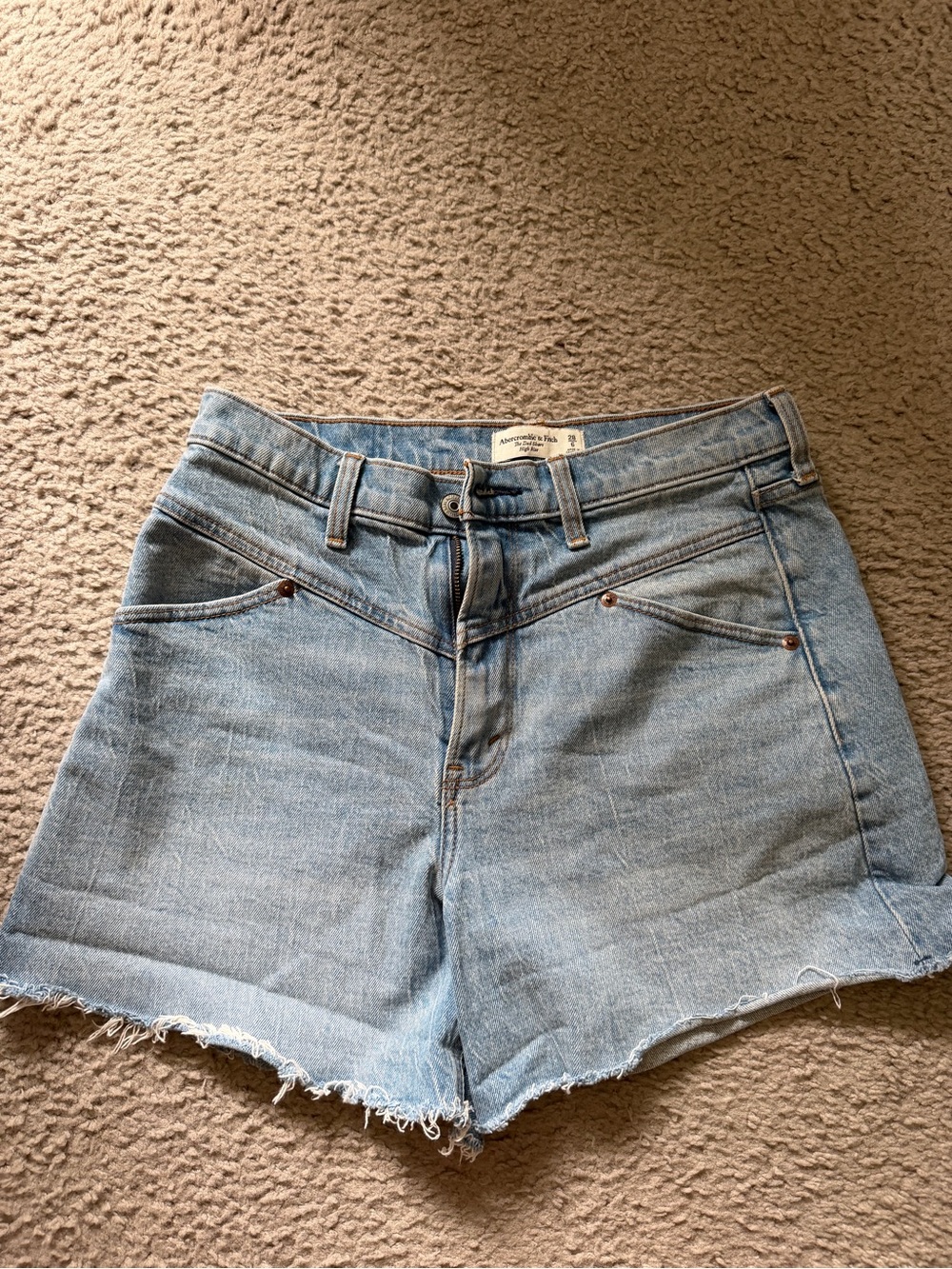 Abercrombie & Fitch Light Blue Denim Cutoff Shorts